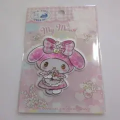 サンリオ　マイメロディ　ワッペンシール　花束　お花　リボン　ピンク