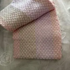 帯揚げ ピンク ベージュ チェック柄