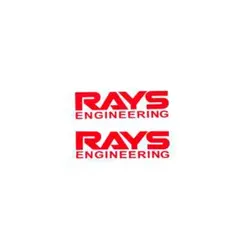 カッティングステッカー RAYS ENGINEERINGレッド2枚TMR-R05