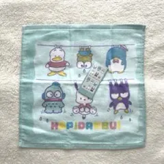 値下げ❗️サンリオ キャラクター　ハンドタオル 水色 ハンギョドン　タキシードサム