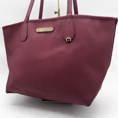 【良品】【大容量】マイケルコース トートバッグ フィアーノレザー ボルドー 台形