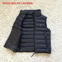 美品 ポロラルフローレン ブラック ポニー刺繍 ダウンベスト Sサイズ
