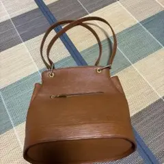 ブラウンストライプショルダーバッグ