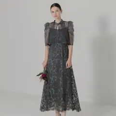 LEJA スパンコールボタニカルマーメイドボレロ付キャミソール2WAY