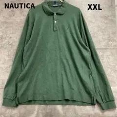 ノーティカ 長袖ポロシャツ 2XL 緑 長袖ポロシャツ ロゴ刺繍【5928】