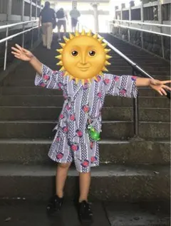 キッズ　甚平　浴衣　110