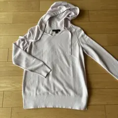 BANANA REPUBLIC 薄いピンク フード付きパーカー ニットXS