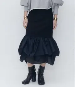 【新品未使用•タグ付き】Curensology/クラッシュマーメイドスカートのサムネイル