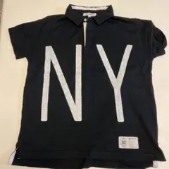 TOMMY NYプリント ポロシャツ M ネイビー