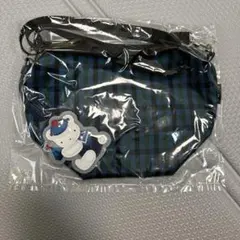 familiar 舟形ポシェット 青チェック ダグ付き新品未使用未開封