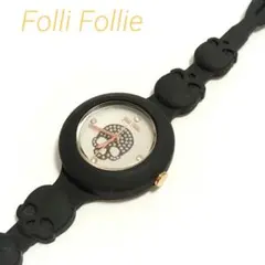 【美品✨️】フォリフォリ スカル ラバーバンド ブレスレットウォッチ　新品電池