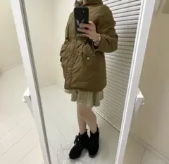 カーキ モッズコート Mサイズ フード付き