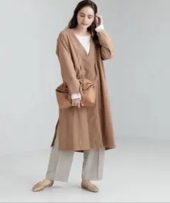 green label relaxing ギャザードロストガウン コート