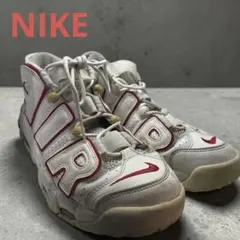 NIKE モアテン 白赤 27cm エアモアアップテンポ スニーカーのサムネイル