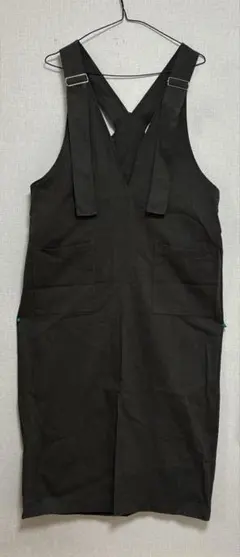 ロング　スリット入りサロペットスカート