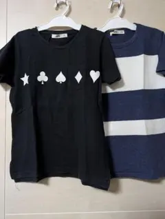 ライトオン　MPS Tシャツ 2枚セット トランプ柄 ボーダー柄 140cm