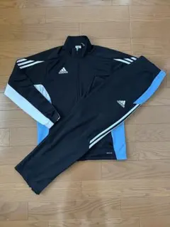 アディダス ジャージ 上下セット セットアップ 黒 ブラック メンズLサイズ