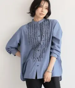 美品✳︎バンヤードストーム✳︎デニムフリルブラウスデニムシャツ