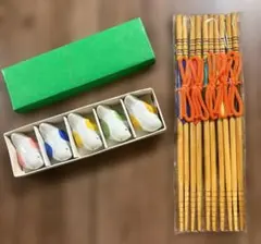 鳥型箸置きと祝い箸のセット
