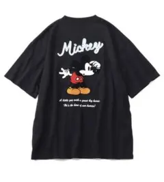 Disney ミッキーマウス刺繍 半袖Tシャツ