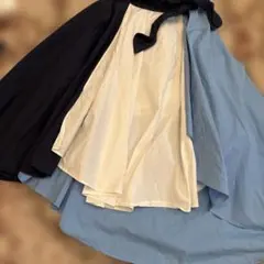 Deux Amour❣️ネイビー ホワイト ライトブルー フレアスカートのサムネイル