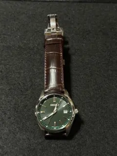 SEIKO ソーラー電波腕時計　革ベルト品 金属ベルト2本付