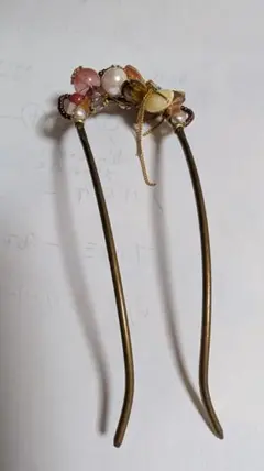 花モチーフ かんざし ビーズ装飾