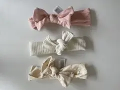 リボン付きヘアバンド 3個セット