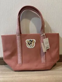 フェイラー　オールドテディガール　ワッペントートバッグLピンク小