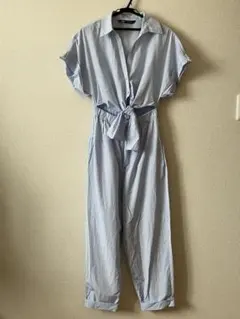 ZARA ライトブルー オールインワン XS