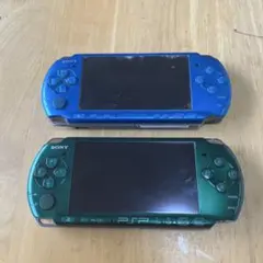 PSP-3000 青と緑の本体