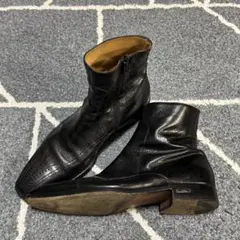 GUCCI トップリフト サイドジップ ブーツ グッチ シマ レザー GG柄 黒