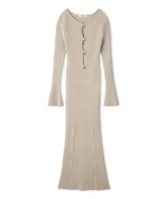 スナイデル デザインフロントボタンニットワンピース