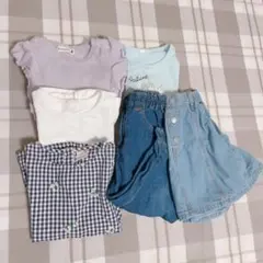 まとめ売り❤️110 プティマイン　女の子　半袖　トップス　GU ズボン