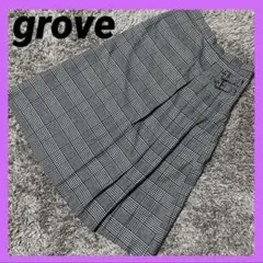【美品】grove♡ミモレ丈スカート　チェック