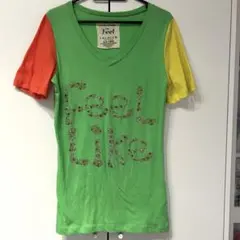 LALACUB ララキューブ　Tシャツ グリーン ネオンカラー y2k グランジのサムネイル