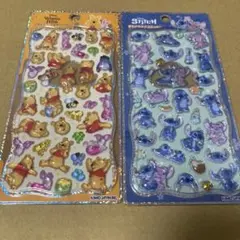 【正規品】プチドロップステッカー　プチドロ　プーさん　スティッチ　①