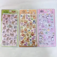 正規品　プチドロステッカー　バンビ　プーさん　アリス　セット
