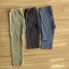 ユニクロ　レギンスパンツ10分丈・7分丈3点セット100cm②