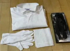 新郎小物6点セット MAZZO タキシードシャツ 3L ホワイト セット