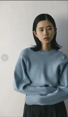 水色 長袖ニット　スタイルミキサー