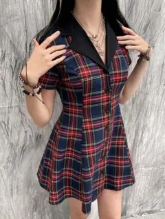 SHEIN チェック ワンピース