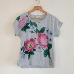 スリーフォータイムオウム柄 花柄プリント チュニック 半袖 | Mercari