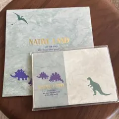 恐竜デザイン レターセット　便箋封筒　平成レトロ