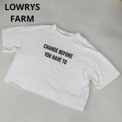 LOWRYS FARM ロゴプリント 半袖Tシャツ ホワイト F