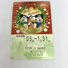 ディズニーリゾートライン　フリーきっぷ　2デイパス　クリスマス