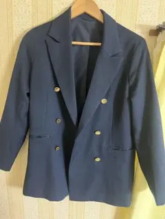 GUネイビー ダブルブレストジャケット ゴールドボタン