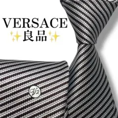 良品✨VERSACE ネクタイ　光沢感　シルク　ヴィンテージ　【G】