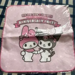 My Melody & Kuromi アニバーサリーパーティタオルハンカチ