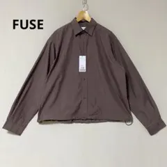 ⁠新品　メンズビギ　FUSE コットンナイロンドローコードシャツ　ブラウン　1のサムネイル